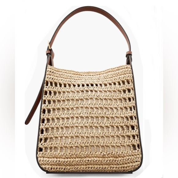 Mango Large Valeta Crocheted Raffia Bag - Picture 1 of 13